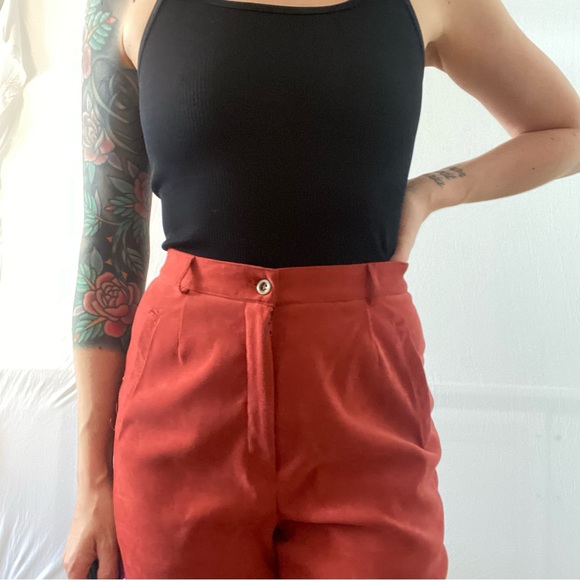 Vintage Draper’s & Damon’s Women’s Rust High-Waist Orange Trousers Size 4P - Picture 6 of 11